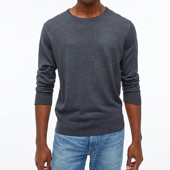 J Crew Large Heather Charcoal Crewneck Sweater - Picture 2 of 4